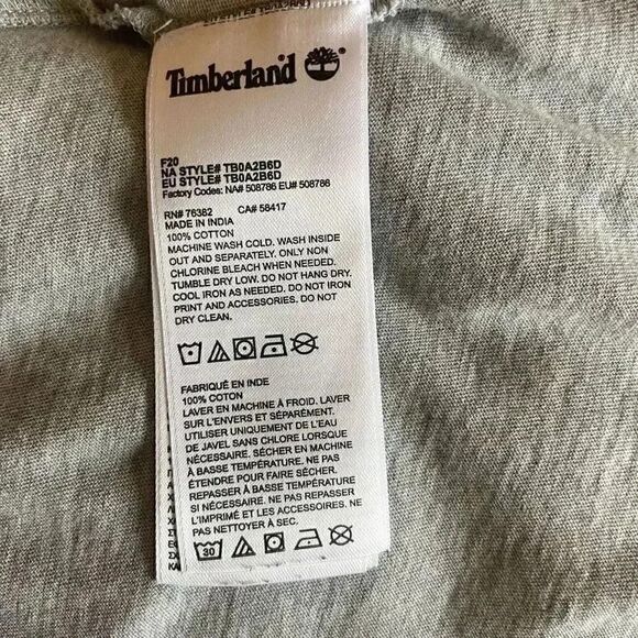 TIMBERLAND  Men's Core Cotton Graphic Short-Sleeve Regular Fit Tee Gray SZ M #17 - Picture 8 of 10